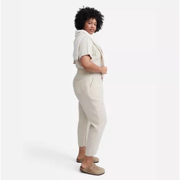 NEW Mate the Label Linen Short Sleeve Jumpsuit Classic Utility Size Small - Picture 4 of 10